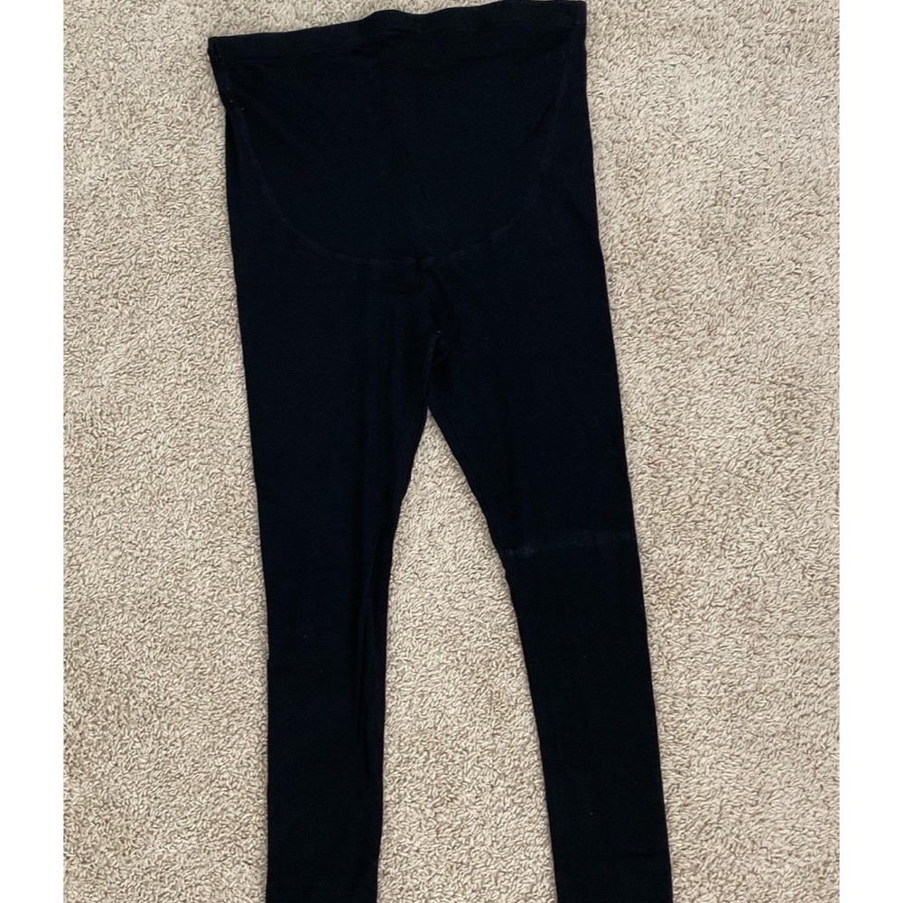 MATERNITY- black cotton leggings